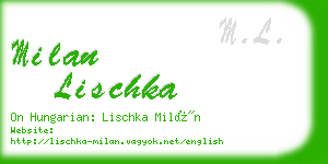 milan lischka business card